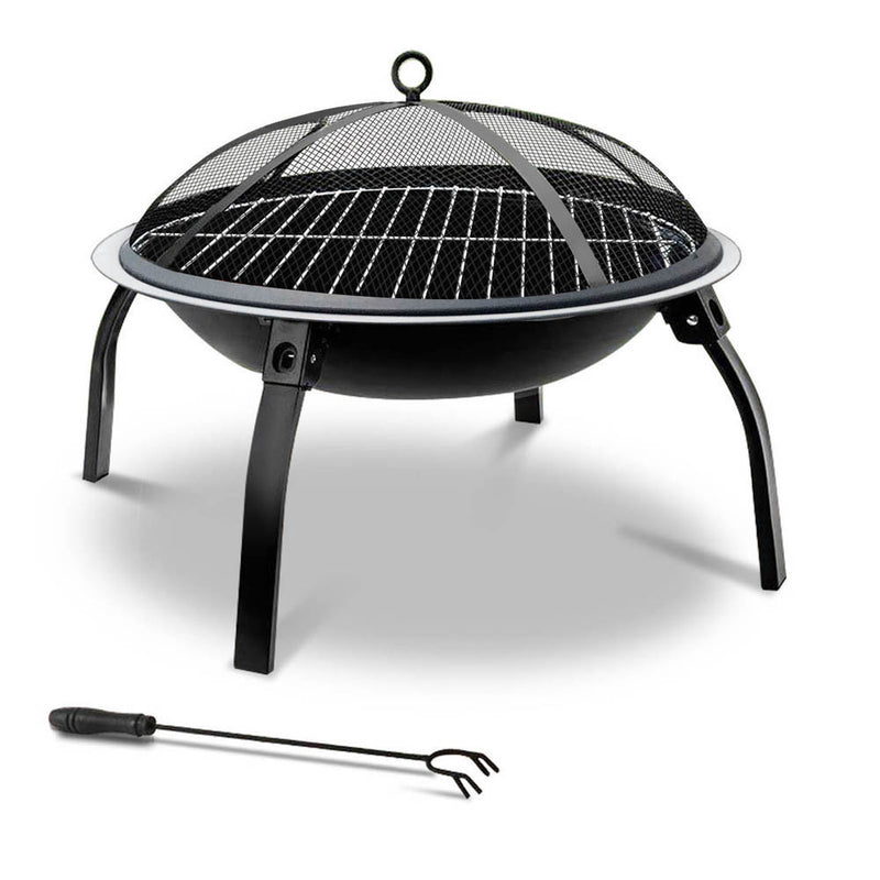 Portable Fire Pit BBQ Charcoal Smoker 22"