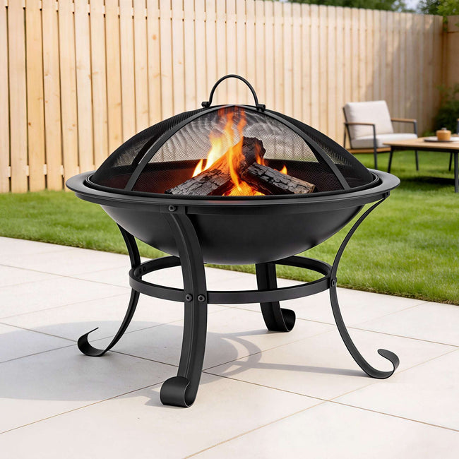 Grillz Outdoor Fire Pit BBQ with Poker