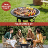 Grillz Outdoor Fire Pit BBQ with Poker