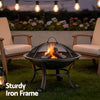 Grillz Outdoor Fire Pit BBQ with Poker