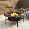 Grillz Portable Fire Pit BBQ Charcoal Smoker