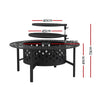 Grillz Portable Fire Pit BBQ Charcoal Smoker