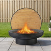 Grillz Fire Pit Grill Table for Patio & Camping
