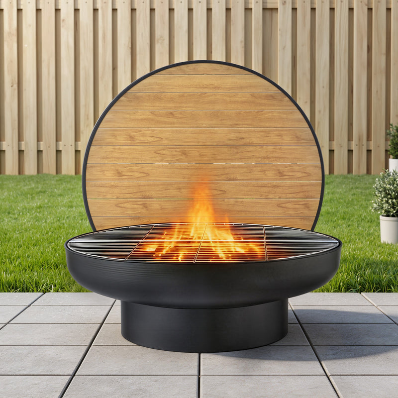 Grillz Fire Pit Grill Table for Patio & Camping