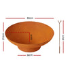 Grillz 80cm Fire Pit Bowl – Outdoor Patio Heating