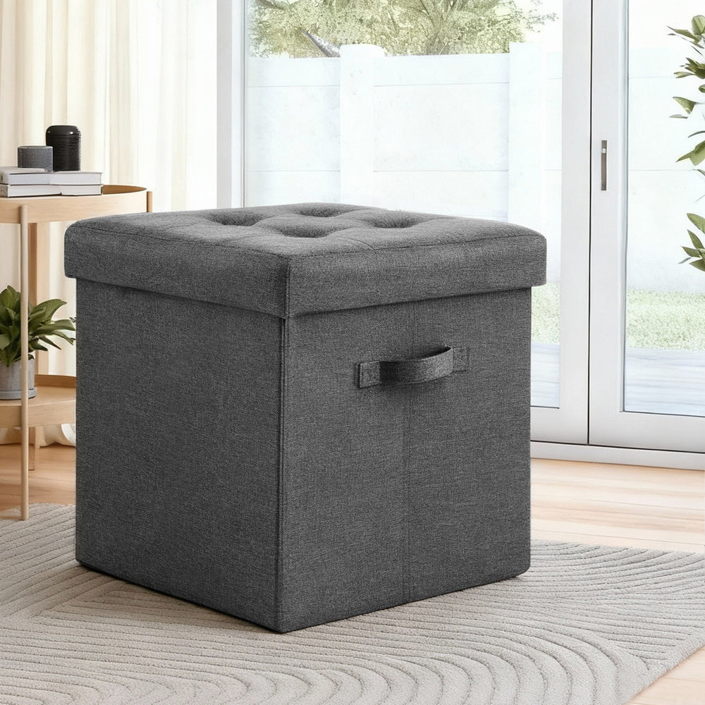 Artiss Foldable Storage Ottoman Foot Stool