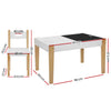 Keezi 3-Piece Kids Table & Chairs Set with Storage & Chalkboard