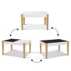 Keezi 3-Piece Kids Table & Chairs Set with Storage & Chalkboard