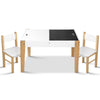 Keezi 3-Piece Kids Table & Chairs Set with Storage & Chalkboard