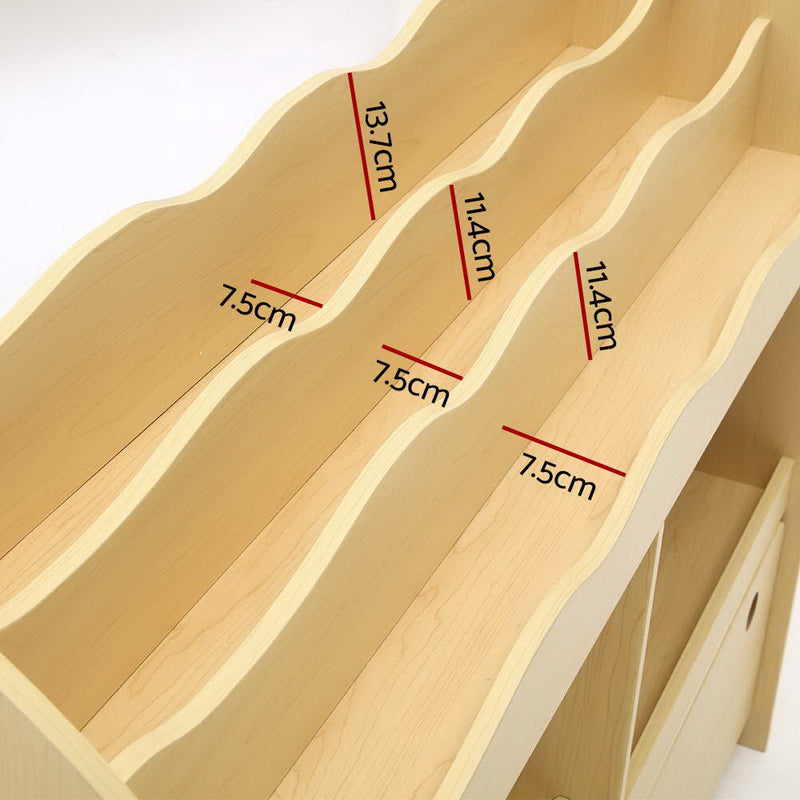 3-Tier Kids Bookshelf & Toy Box Organiser