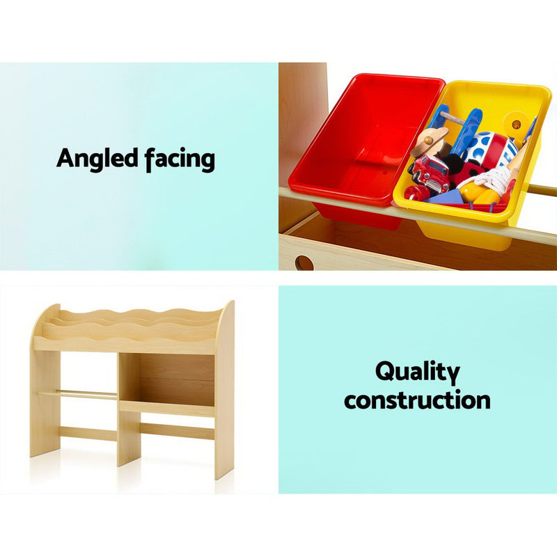 3-Tier Kids Bookshelf & Toy Box Organiser