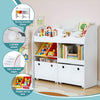 Keezi 3-Tier Kids Bookshelf & Toy Storage Organiser – White