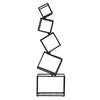 Artiss 5 Tier Geometric Bookshelf – Black
