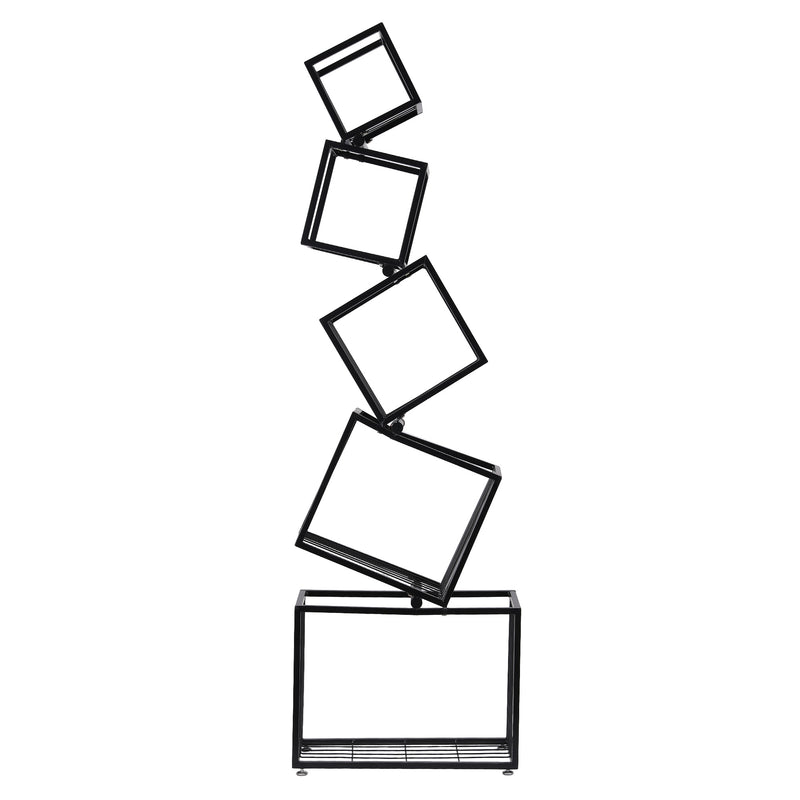 Artiss 5 Tier Geometric Bookshelf – Black
