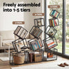 Artiss 5 Tier Geometric Bookshelf – Black