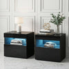 Artiss 2x LED Bedside Tables – HERES Black