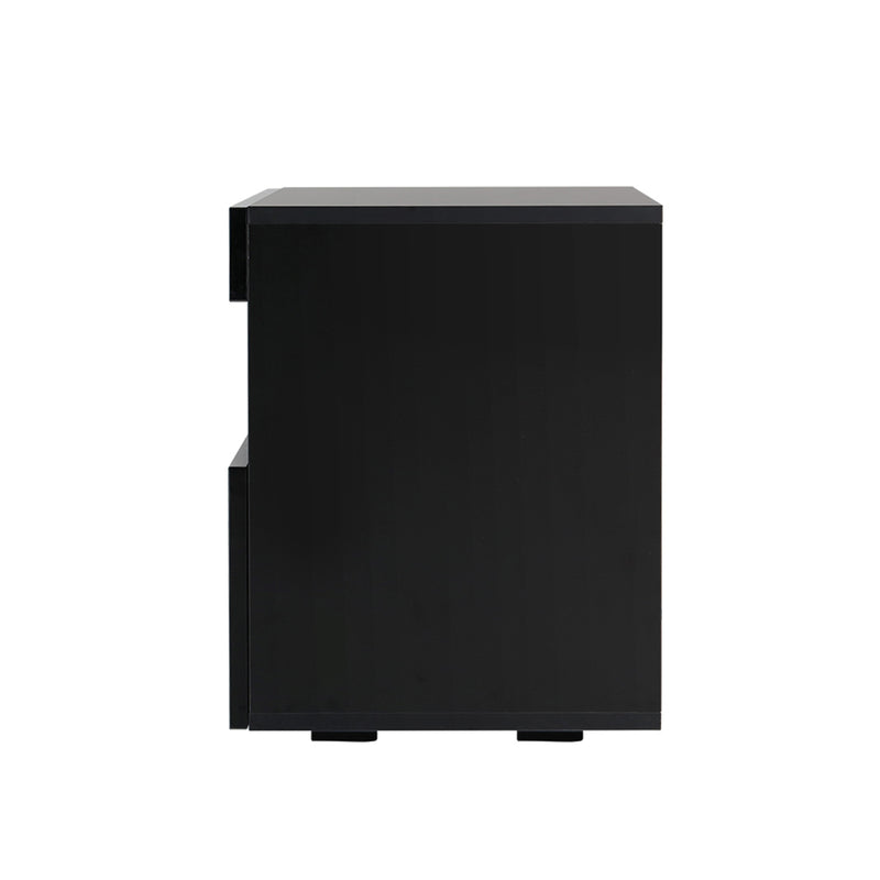 Artiss 2x LED Bedside Tables – HERES Black