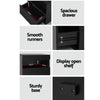 Artiss 2x LED Bedside Tables – HERES Black