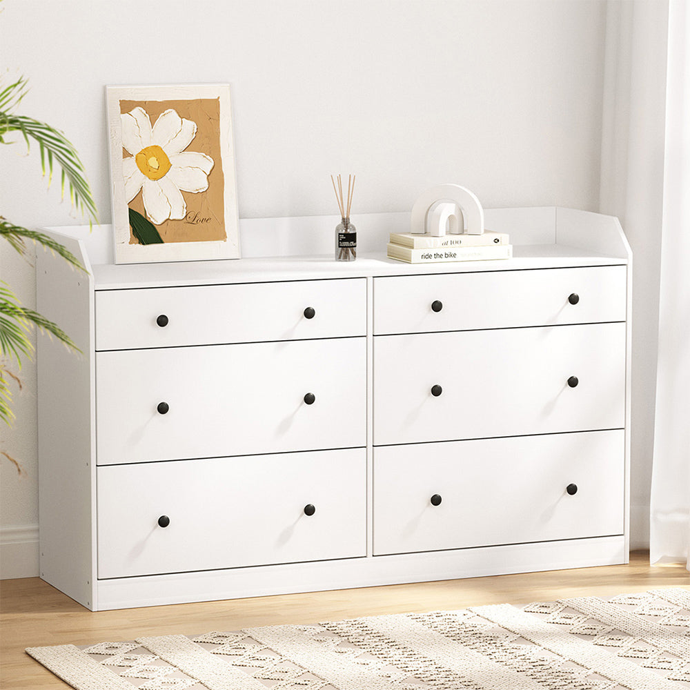 6 Chest of Drawers - PETE White