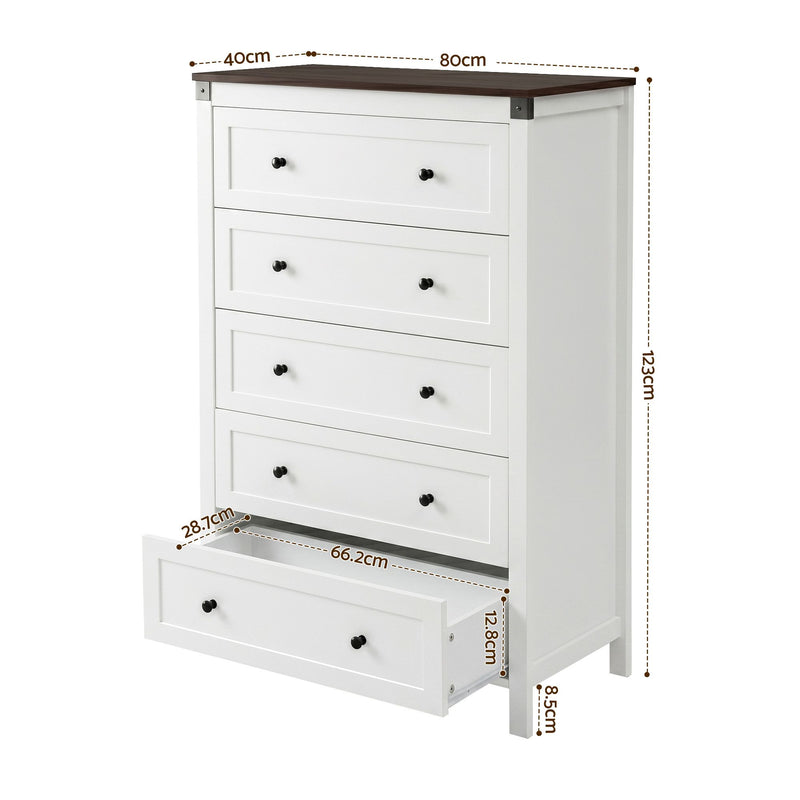 Artiss 5 Chest of Drawers Tallboy