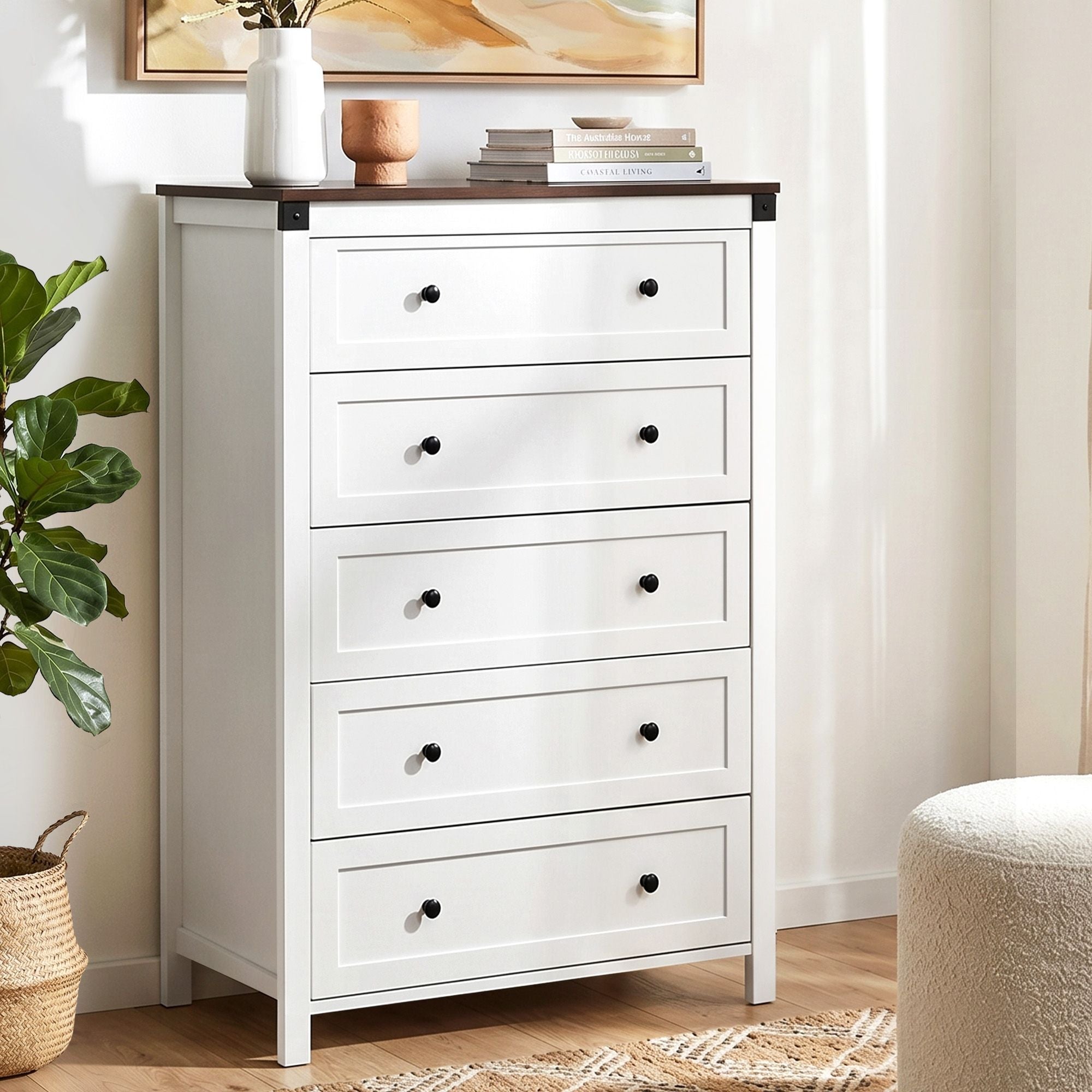 Artiss 5 Chest of Drawers Tallboy