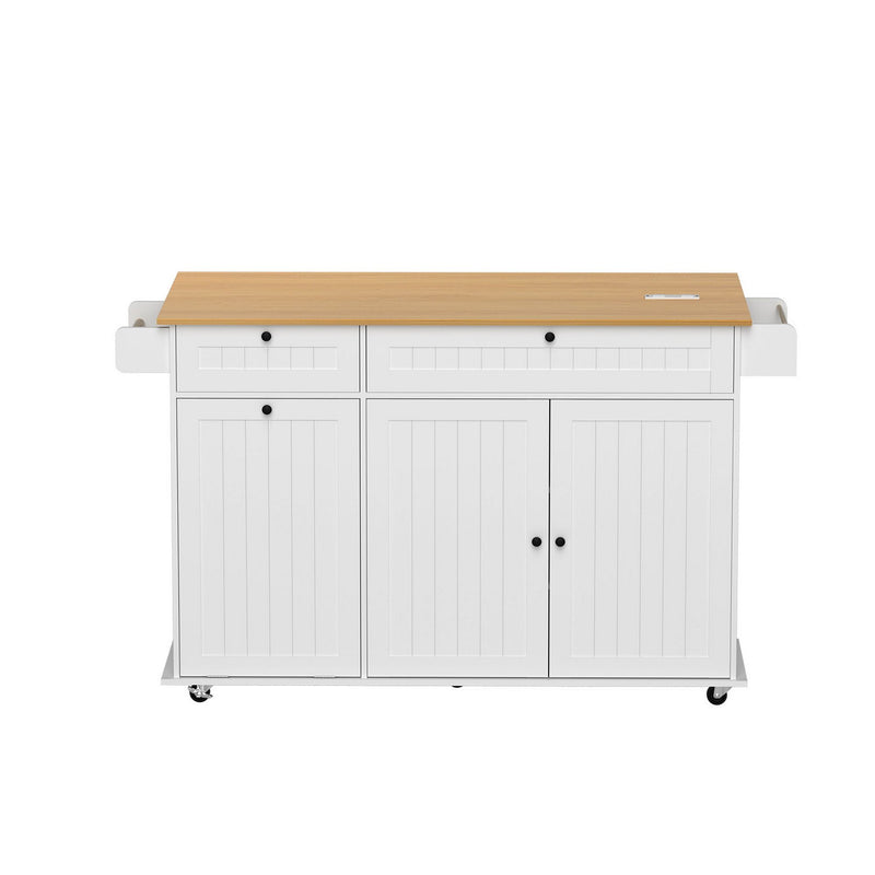 Kitchen Island Storage Cabinet 150cm White