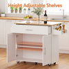 Kitchen Island Trolley Cabinet 90cm White
