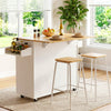 Kitchen Island Trolley Cabinet 90cm White