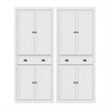 Artiss 2x Storage Cabinet 6-Tier Pantry Cupboard with Drawer - White