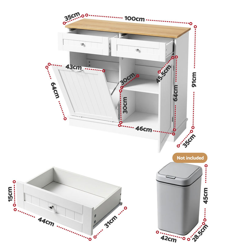 Buffet Sideboard Cabinet Bin Holder