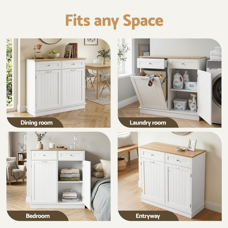 Buffet Sideboard Cabinet Bin Holder