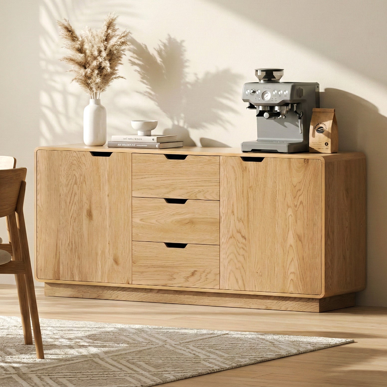 Artiss Buffet Sideboard Cabinet – Oak Finish