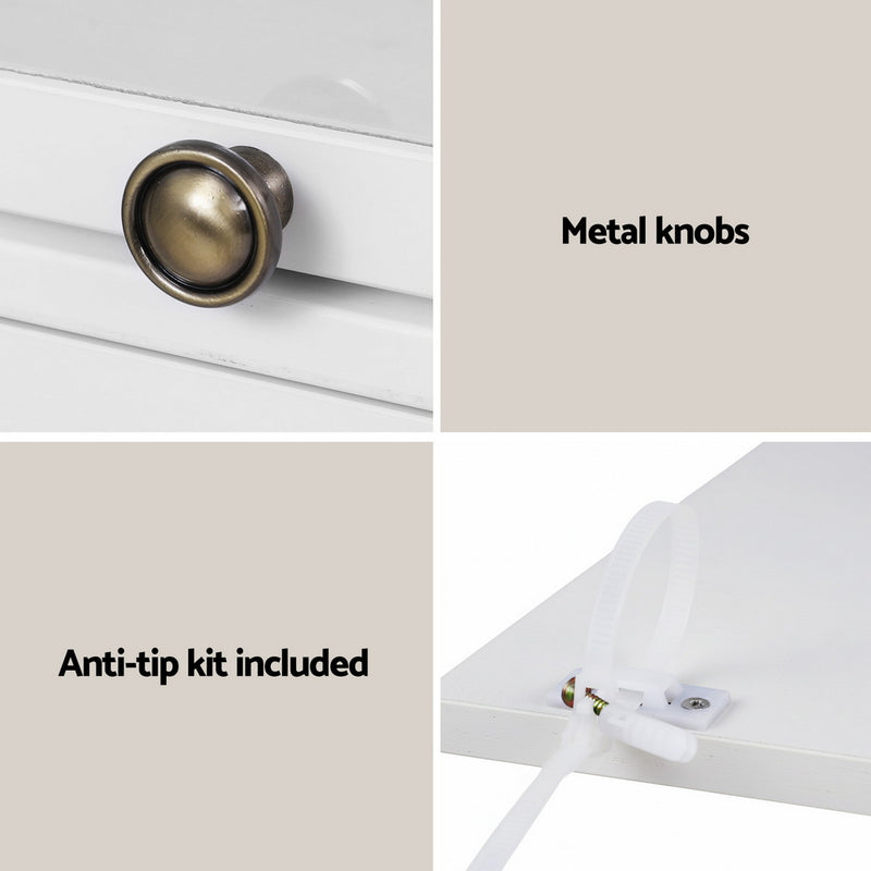 5-Tier White Clear Display Storage Bookshelf