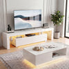 Artiss LED TV Unit & Coffee Table Set – White