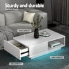 Artiss LED TV Unit & Coffee Table Set – White