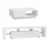 Artiss LED TV Unit & Coffee Table Set – White