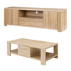 Artiss 180cm TV Unit & Coffee Table Set – Pine