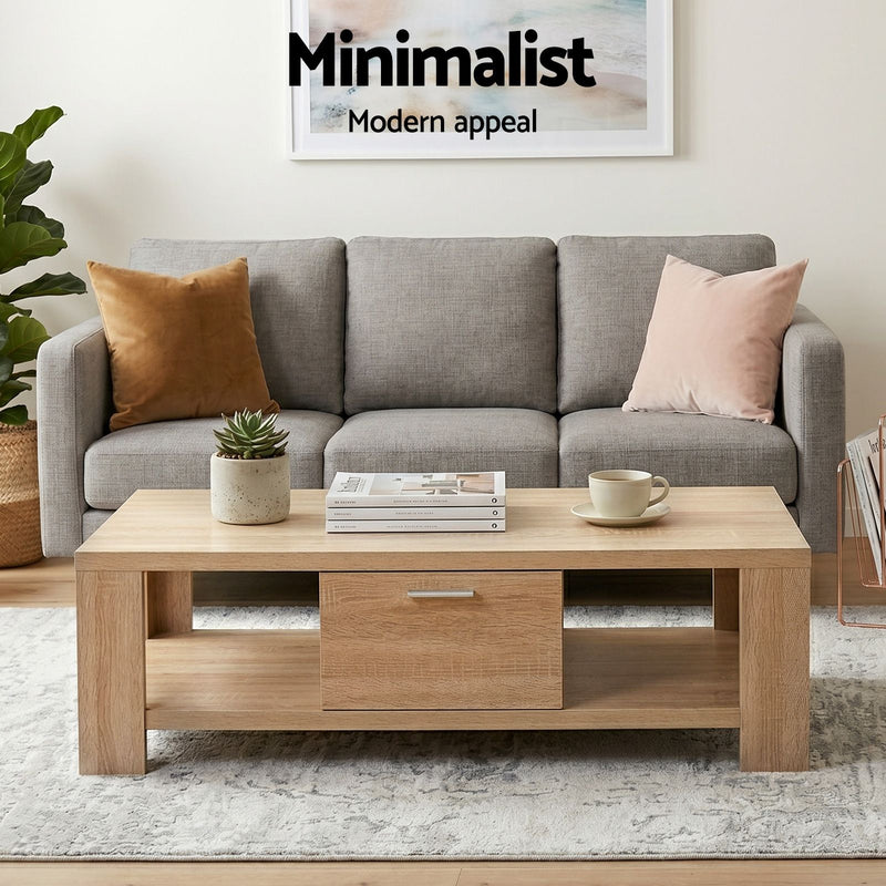 Artiss 180cm TV Unit & Coffee Table Set – Pine