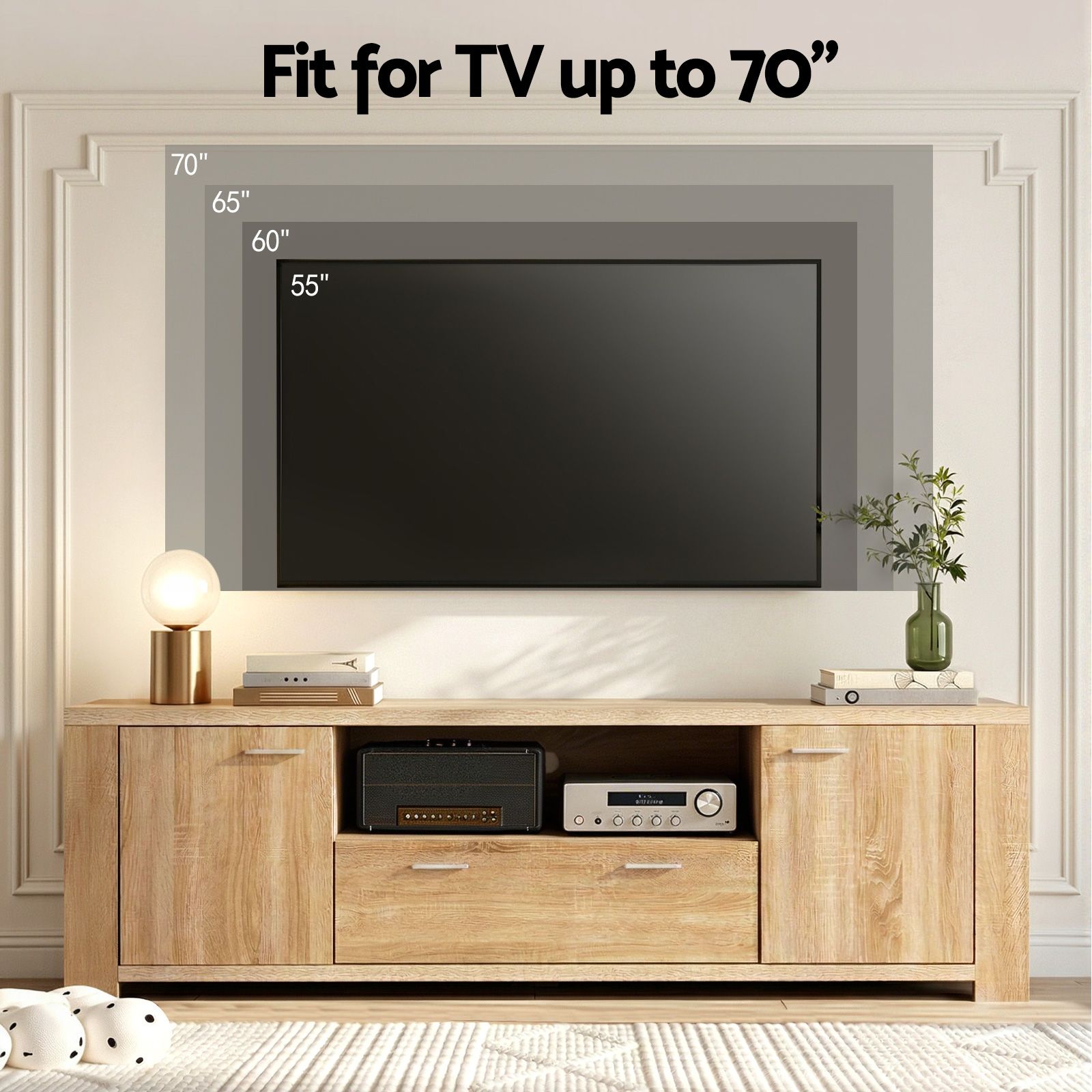 Artiss 180cm TV Unit & Coffee Table Set – Pine