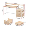 160cm Oak Computer & Study Desk – Home Office