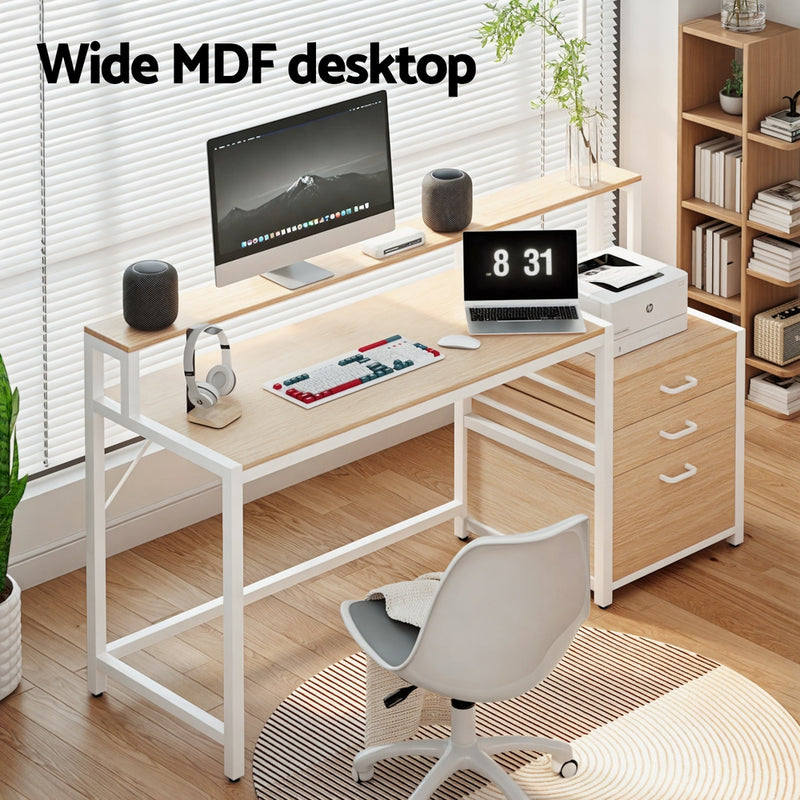 160cm Oak Computer & Study Desk – Home Office