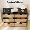 6 Chest of Drawers Dresser Table Black Pine
