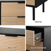 6 Chest of Drawers Dresser Table Black Pine