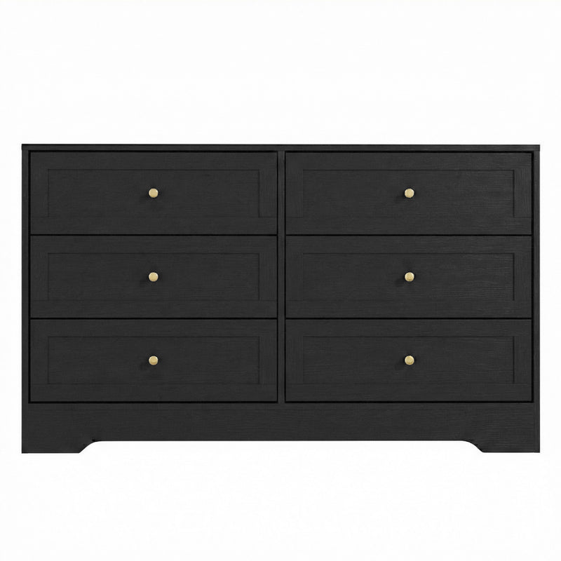 Artiss 6 Chest of Drawers Tallboy Cabinet - LEIF Black
