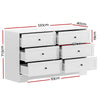 6 Chest of Drawers - LEIF White