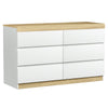 6 Chest of Drawers Cabinet Dresser Table Tallboy White