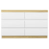 6 Chest of Drawers Cabinet Dresser Table Tallboy White