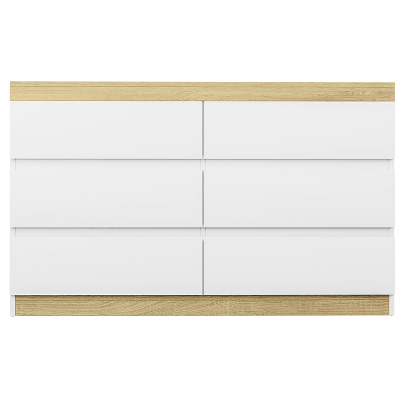 6 Chest of Drawers Cabinet Dresser Table Tallboy White
