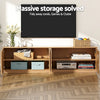 TV Unit Entertainment Unit with Storage Cabinet – 180cm Pine Finish