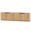 TV Unit Entertainment Unit with Storage Cabinet – 180cm Pine Finish